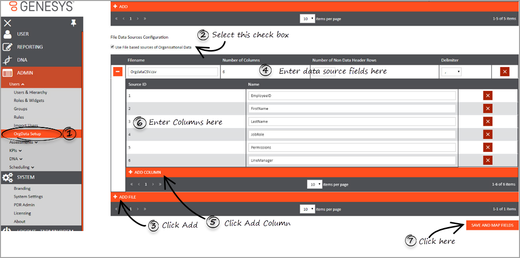 Configuring CSV file as data source