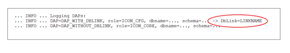 Example of Database Link in Logs