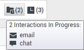 Dynamic Contact History Matrix, displaying the number and type of interactions in progress