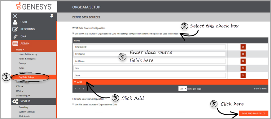 Adding WFM data sources