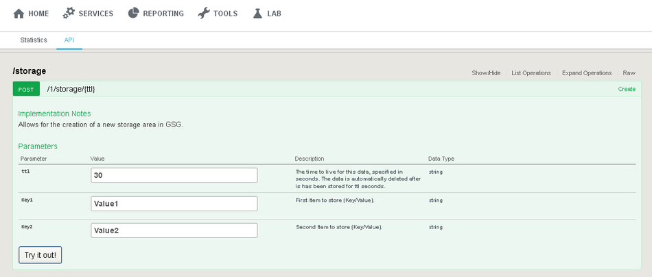 Service Management UI Lab API