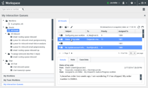 Selecting multiple interactions in the Workbins view.