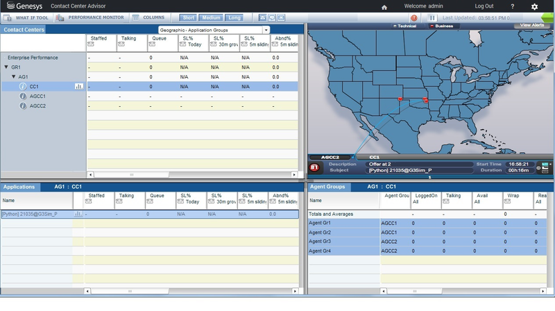 Dashboard View of the Association of an Application–Agent Group Association through an Agent Group Contact Center