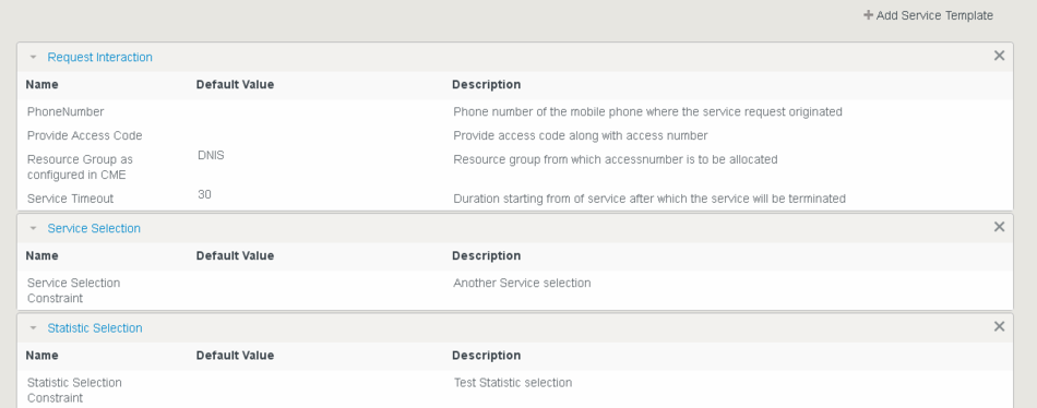 Service Management UI Tools, Service Templates