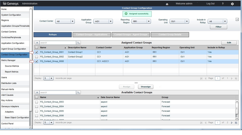 Removing Contact Groups from WA Configuration